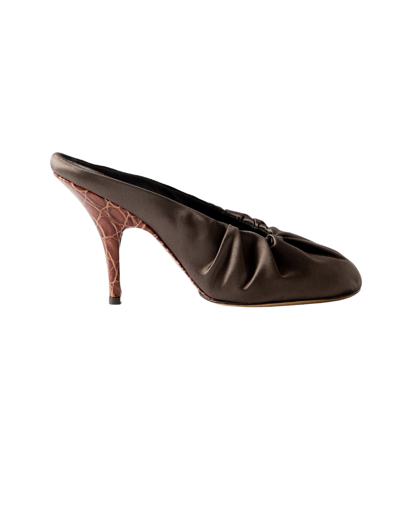 DRIES VAN NOTEN  •  Satin Mules