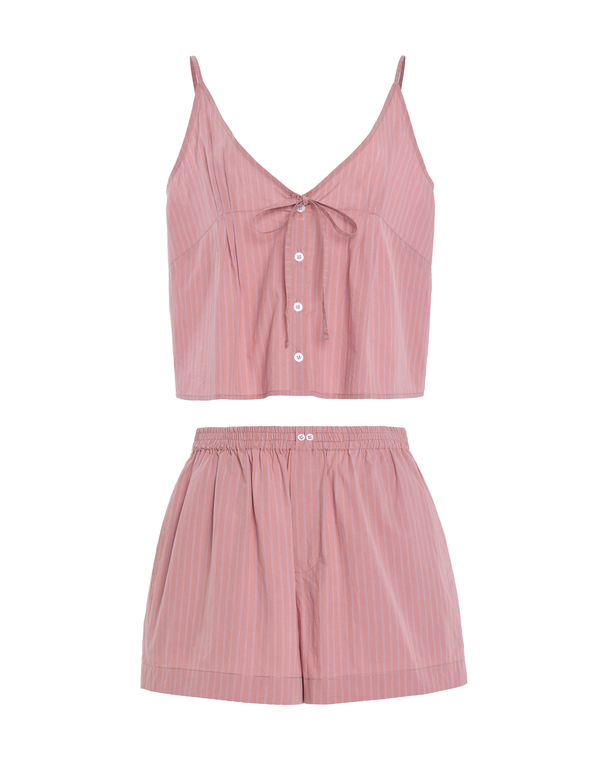 DEIJI STUDIOS  •  Striped Cotton Poplin Short Set
