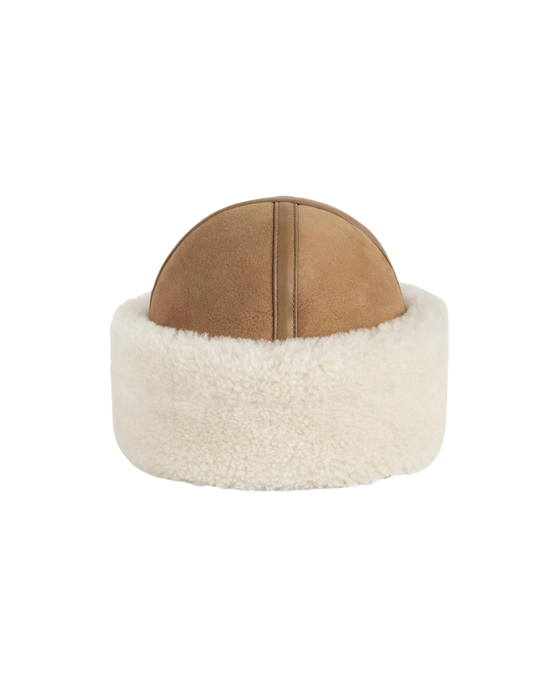 TOTEME  •  Shearling-Trimmed Suede Hat